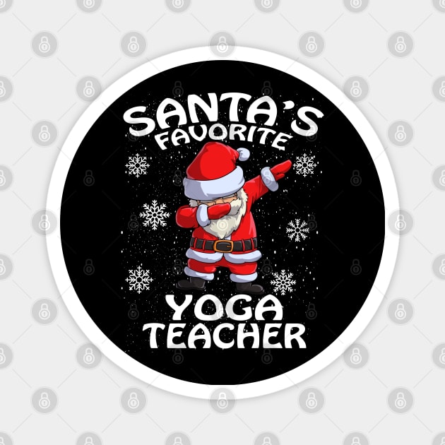 Santas Favorite Yoga Teacher Christmas Magnet by intelus